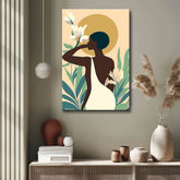 Painting by Numbers Art Minimalism Black Woman White Dress